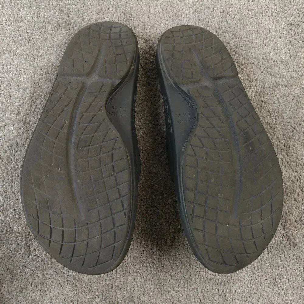 Oofos Ooahh Slides Recovery Sport Sandals Mens 12 Comfort Shoes Black Slip On